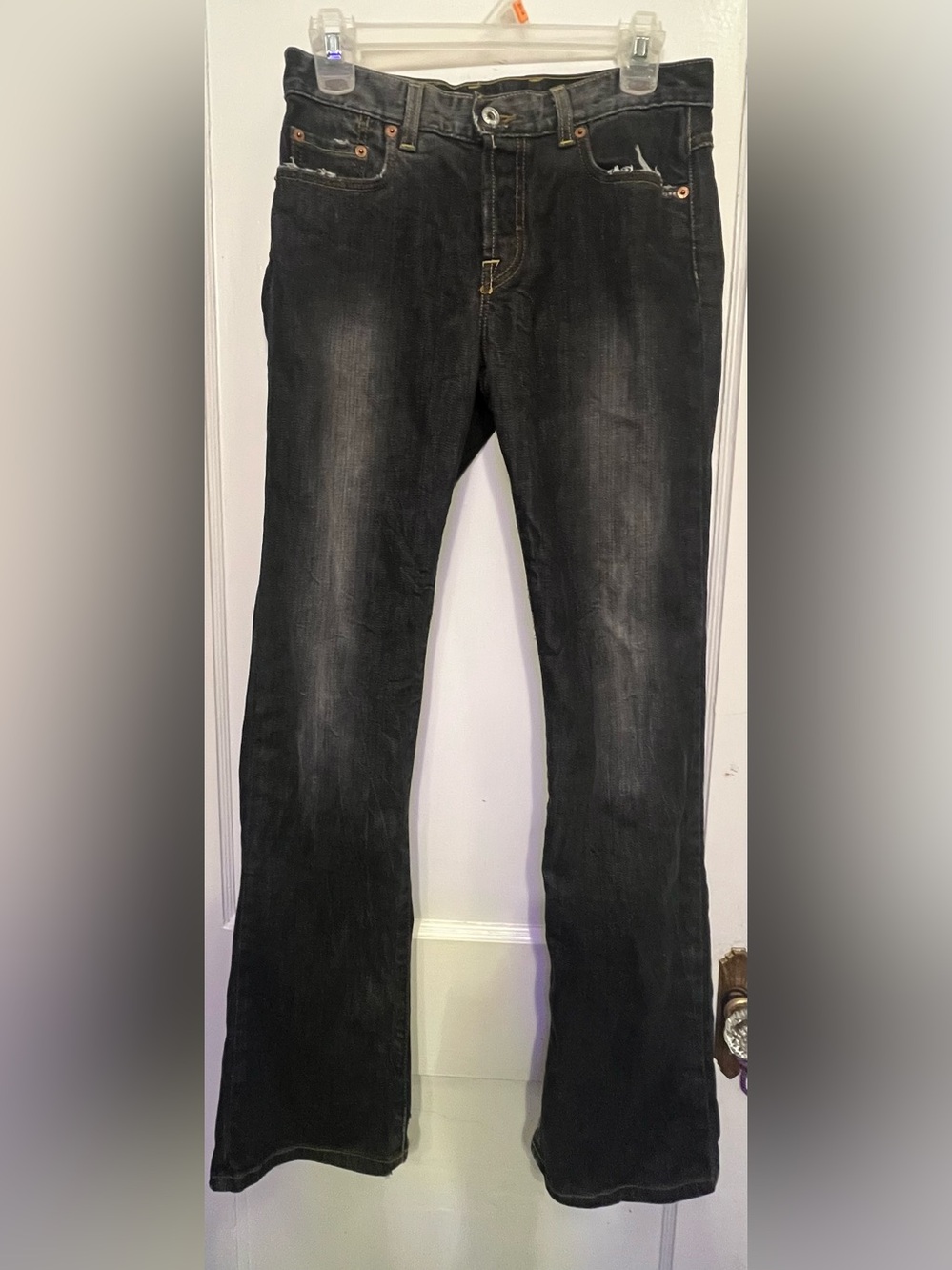 Vintage 90s Lucky Brand Dungarees Black Bootcut Jeans - Made in USA Size 4/27